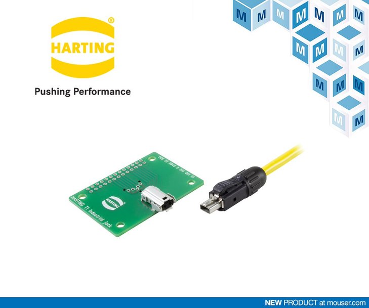 Jetzt bei Mouser: HARTING setzt Standards mit industriellen T1-Single-Pair-Ethernet-Produkten